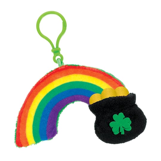 St. Patrick&#x27;s Day Rainbow Plush Key Chain